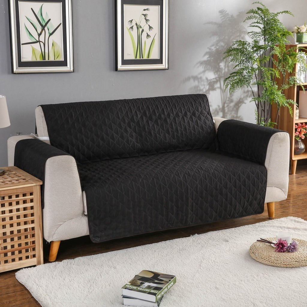 Pet Furniture Protector Black / 130X196CM Quilted Pet Sofa Cover – Washable, Scratch & Fur Proof