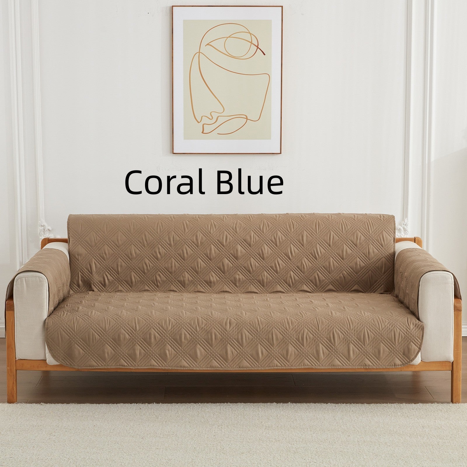 Pet Furniture Protector Coral Blue / 190X196CM Quilted Pet Sofa Cover – Washable, Scratch & Fur Proof