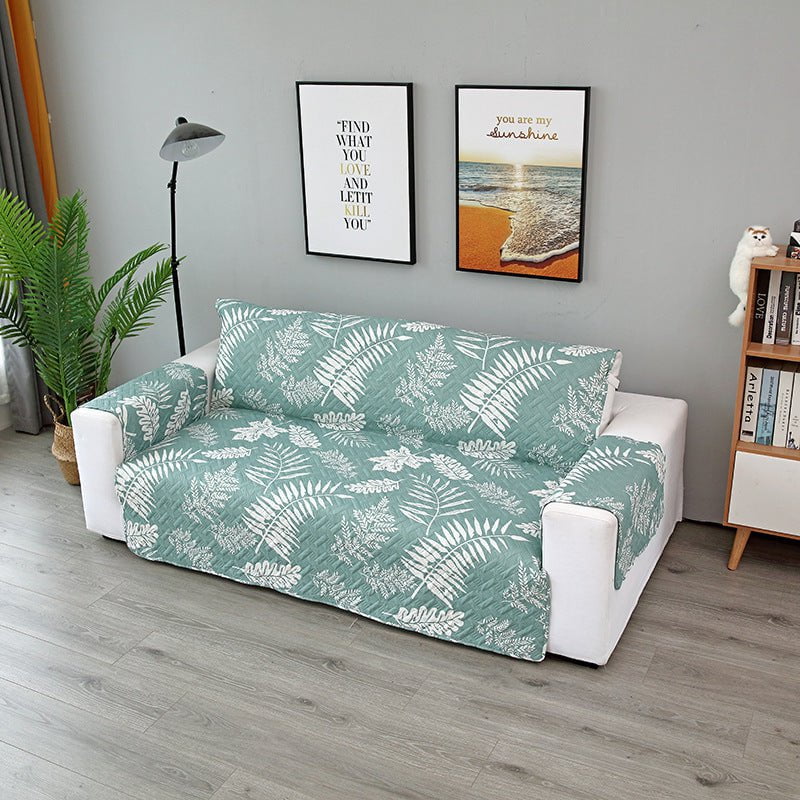 Pet Furniture Protector Green leaves / 130X196CM Quilted Pet Sofa Cover – Washable, Scratch & Fur Proof