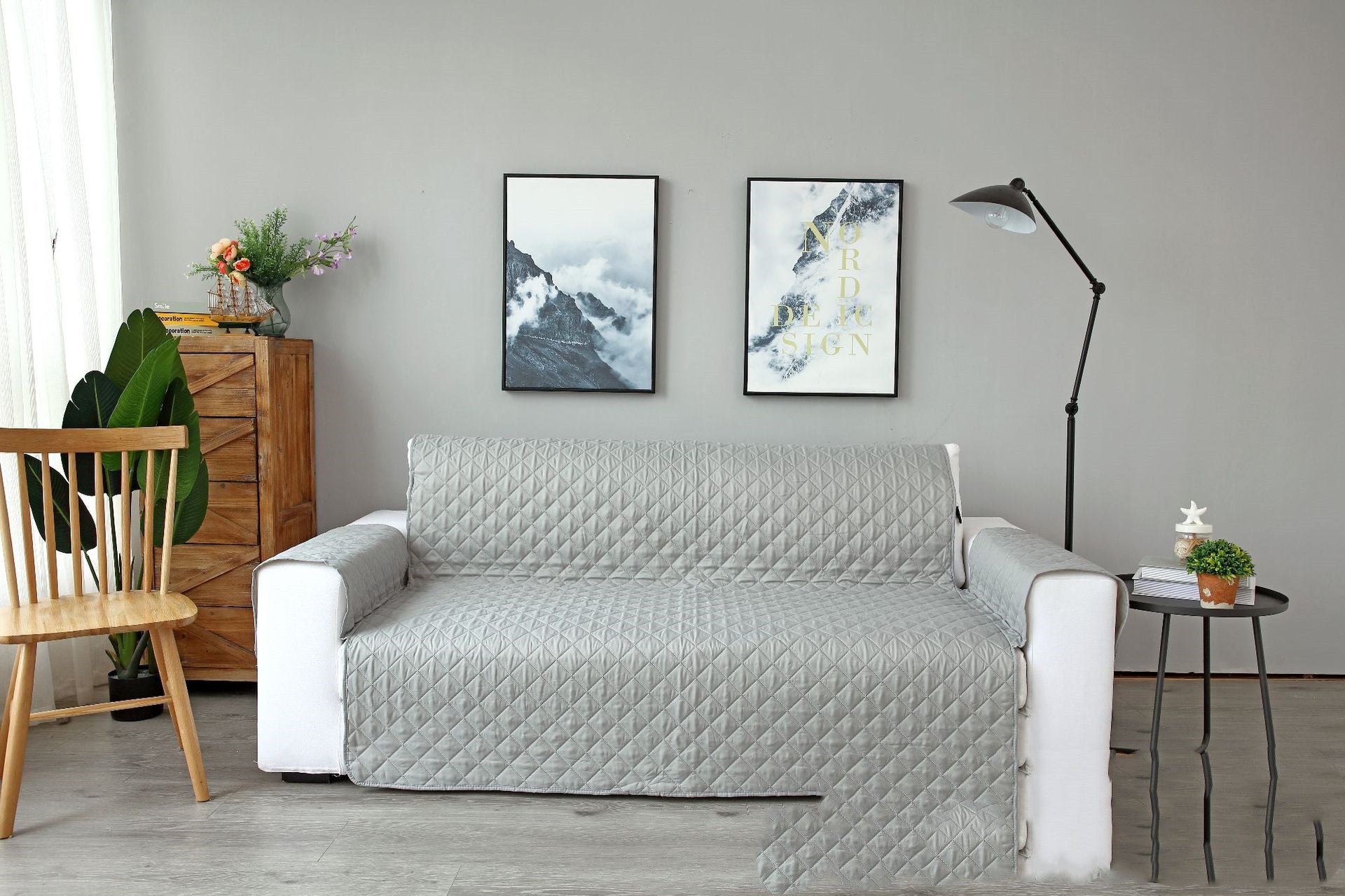 Pet Furniture Protector Grey / 130X196CM Quilted Pet Sofa Cover – Washable, Scratch & Fur Proof