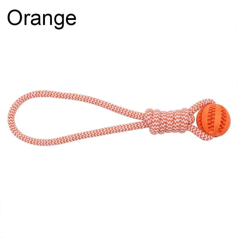 Rubber Dog Ball Orange / L Rubber Dog Ball – Treat Toy & Dental Chew in 3 Sizes