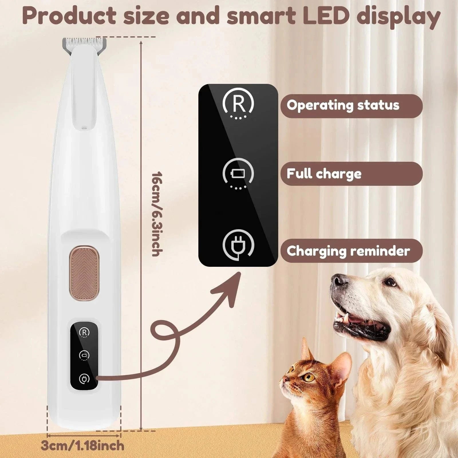 Smart Dog Hair Trimmer Smart Dog Hair Trimmer – CE Certified Grooming Clipper
