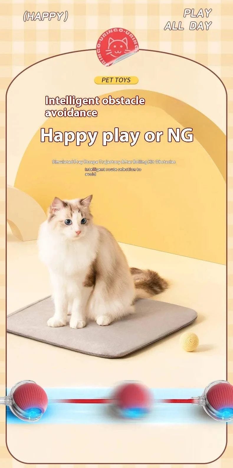 {{ Smart Rolling Dog Ball – Interactive USB Pet Toy }} dog and cat toy from ZoomieGood.