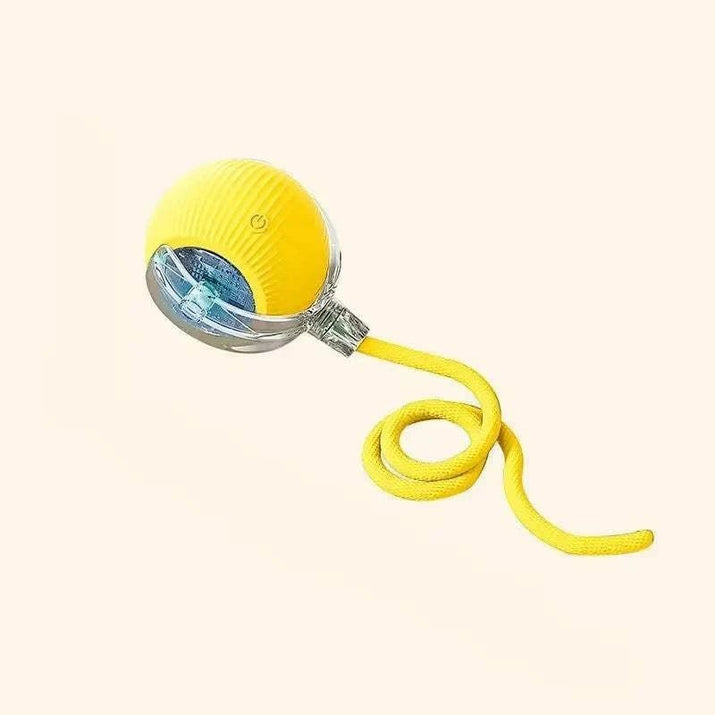 Smart Rolling Dog Ball Yellow Tail ball Smart Rolling Dog Ball – Interactive USB Pet Toy