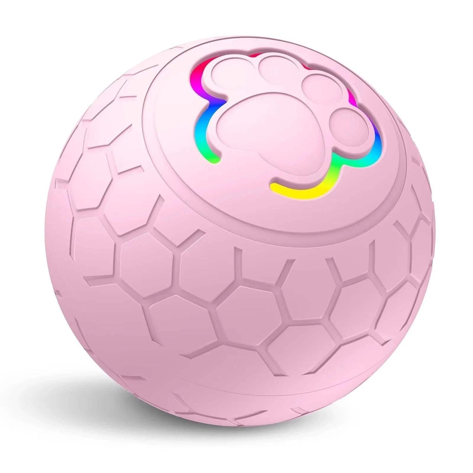 Smart USB Dog Toy Pink Ball 80mAh Smart USB Pet Toy Ball – Light-Up Bouncing Fun