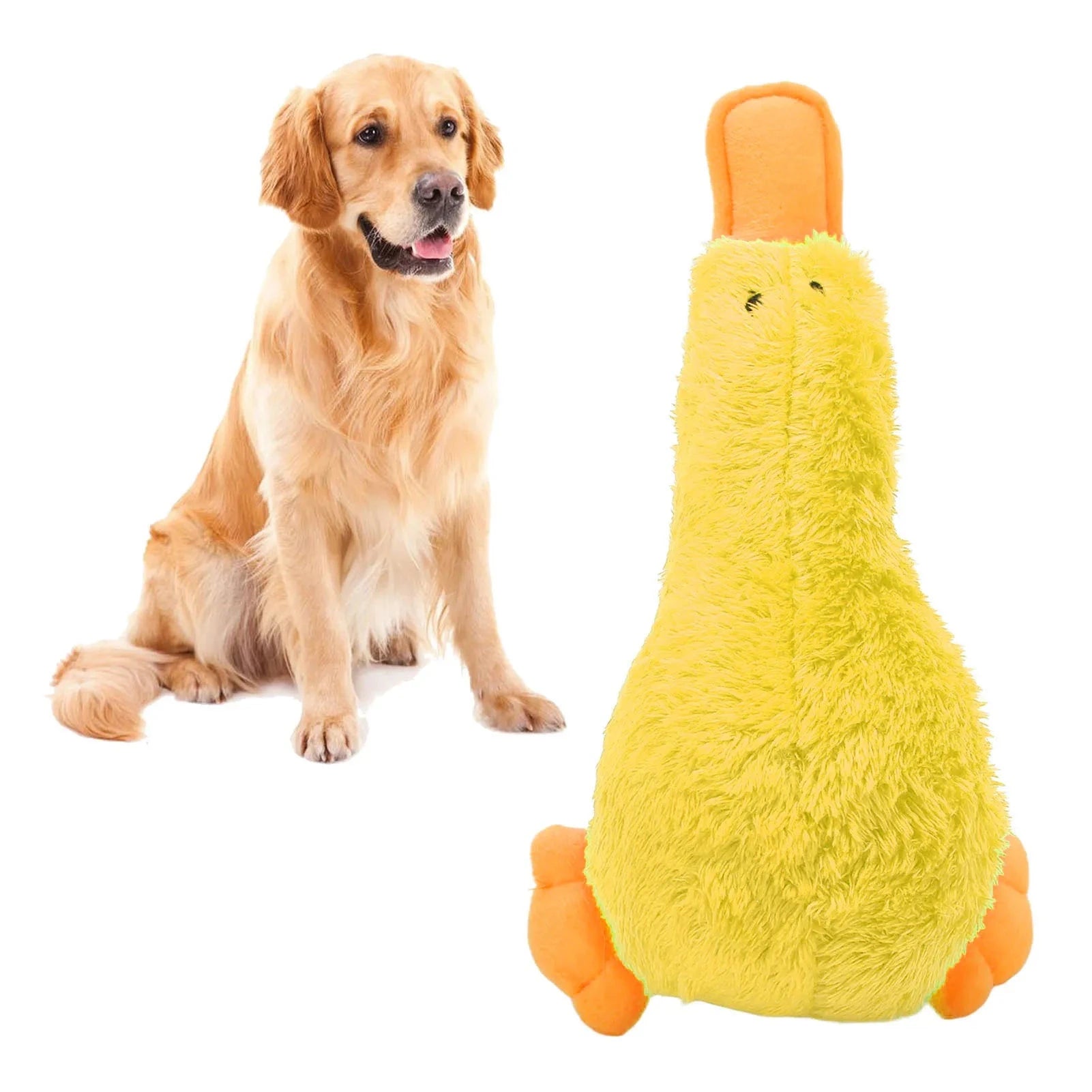 Squeaky Bird Plush Dog Toy Yellow / United States Squeaky Bird Plush Dog Toy – Soft & Interactive