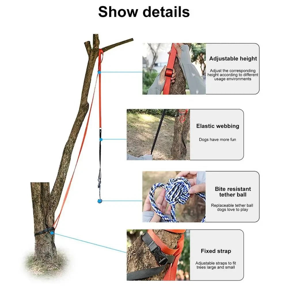Dog Tree Tug Toy Random Color / United States Tug-of-War Tree Tug Toy for Active Dogs