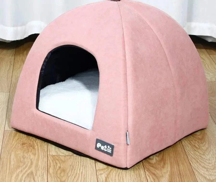 Pet Tent Bed Warm Pet Tent Bed – Cozy Yurt for Cats & Small Dogs