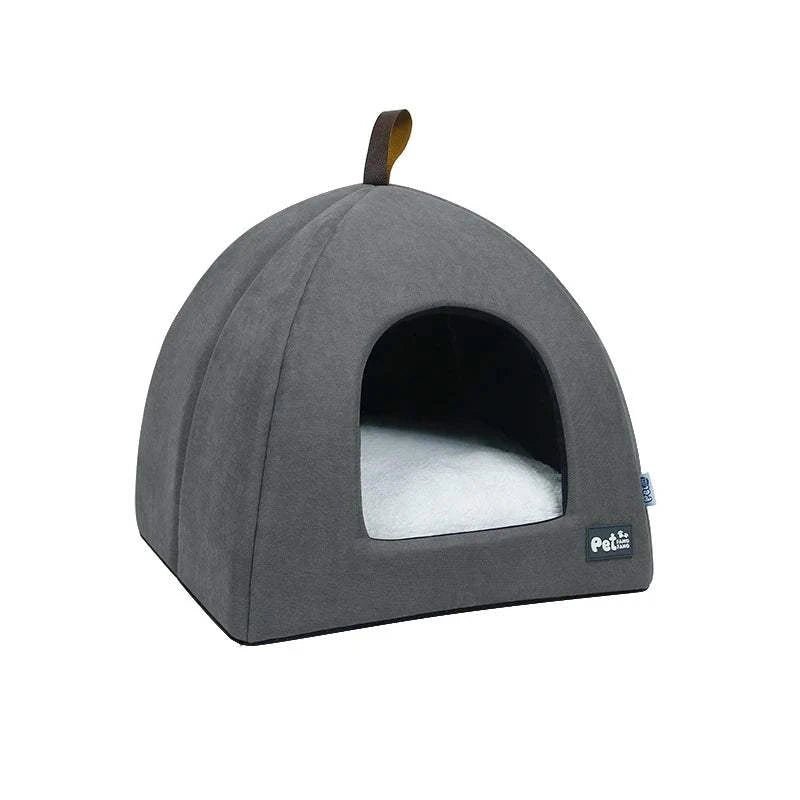 Pet Tent Bed GRAY / M Warm Pet Tent Bed – Cozy Yurt for Cats & Small Dogs