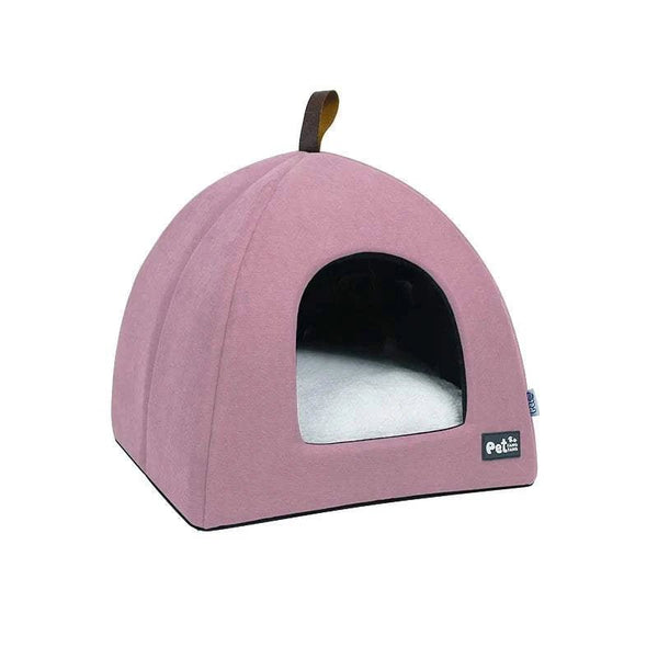 Pet Tent Bed Pink / S Warm Pet Tent Bed – Cozy Yurt for Cats & Small Dogs